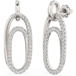 Purely Diamonds A beautiful pair of brilliant cut diamond drop style earrings in 18ct white gold (In stock)