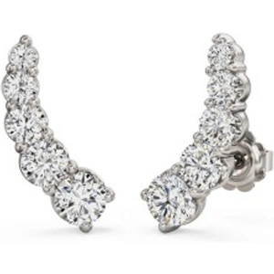 Purely Diamonds A stunning pair of diamond five stone climber earrings in 18ct white gold