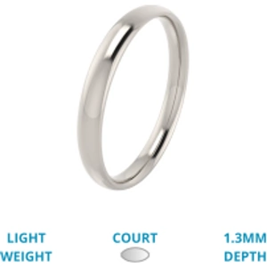 Purely Diamonds A classic courted ladies wedding ring in light-weight palladium