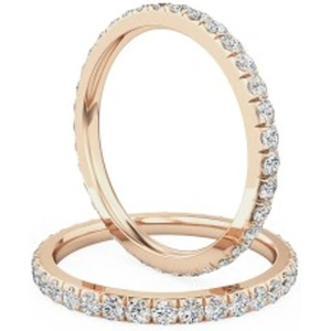 Purely Diamonds A beautiful full set brilliant cut diamond set eternity/wedding ring in 18ct rose gold (In stock)