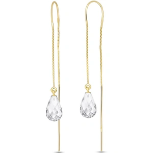 QP Jewellers White Topaz Scintilla Earrings 4.5ctw in 9ct Gold