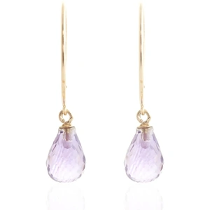 QP Jewellers Amethyst Eclipse Circle Wire Earrings 1.35ctw in 9ct Gold