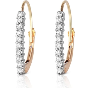 QP Jewellers Diamond Laced Stem Drop Earrings 0.3ctw in 9ct Gold