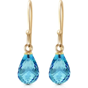 QP Jewellers Blue Topaz Zeal Drop Earrings 2.7ctw in 9ct Gold