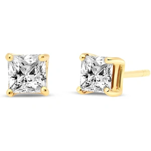 QP Jewellers CZ Alexandra Stud Earrings 4ctw in 9ct Gold