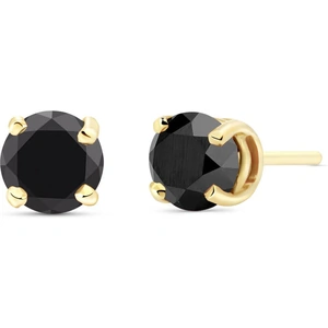 QP Jewellers Black Diamond Stud Earrings 1ctw in 9ct Gold