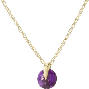 QP Jewellers Amethyst Gem Drop Pendant Necklace 0.75ct in 9ct Gold
