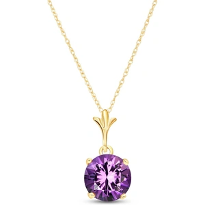 QP Jewellers Amethyst Drop Pendant Necklace 1.15ct in 9ct Gold