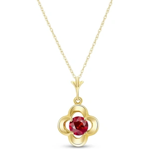 QP Jewellers Ruby Corona Pendant Necklace 0.55ct in 9ct Gold