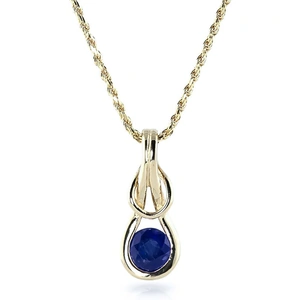 QP Jewellers Sapphire San Francisco Pendant Necklace 0.65ct in 9ct Gold