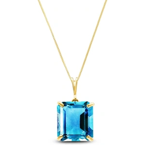 QP Jewellers Blue Topaz Auroral Pendant Necklace 7ct in 9ct Gold