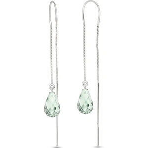 QP Jewellers Green Amethyst Scintilla Earrings 4.5ctw in 9ct White Gold
