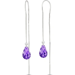 QP Jewellers Amethyst Scintilla Earrings 4.5ctw in 9ct White Gold