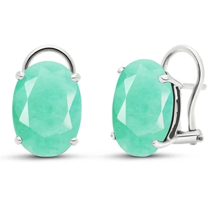 QP Jewellers Emerald Stud Earrings 13ctw in 9ct White Gold