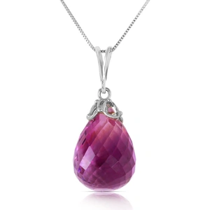 QP Jewellers Amethyst Tiara Pendant Necklace 7ct in 9ct White Gold