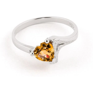 QP Jewellers Citrine Devotion Ring 0.95ct in 9ct White Gold