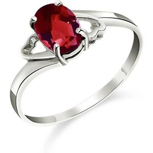 QP Jewellers Garnet Classic Desire Ring 0.9ct in 9ct White Gold