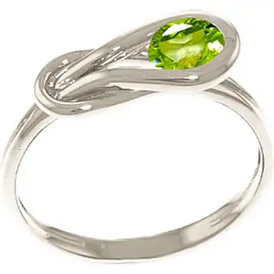 QP Jewellers Peridot San Francisco Ring 0.65ct in 9ct White Gold