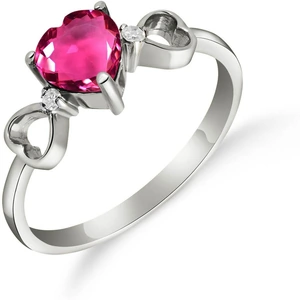 QP Jewellers Pink Topaz & Diamond Trinity Ring in 9ct White Gold
