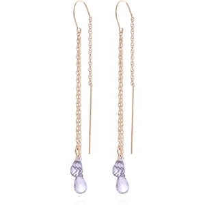 QP Jewellers Amethyst Scintilla Earrings 2.5ctw in 9ct Rose Gold