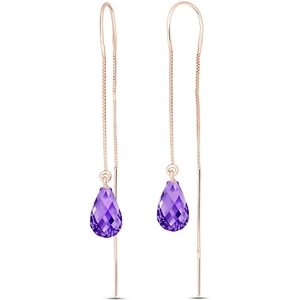 QP Jewellers Amethyst Scintilla Earrings 4.5ctw in 9ct Rose Gold
