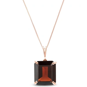 QP Jewellers Garnet Auroral Pendant Necklace 7ct in 9ct Rose Gold