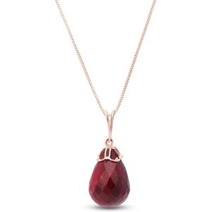 QP Jewellers Ruby Tiara Pendant Necklace 14.8ct in 9ct Rose Gold