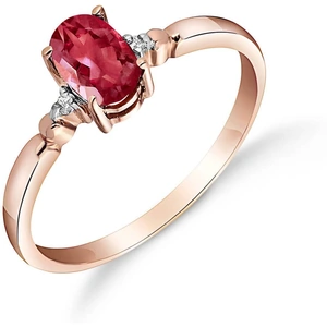 QP Jewellers Ruby & Diamond Allure Ring in 9ct Rose Gold