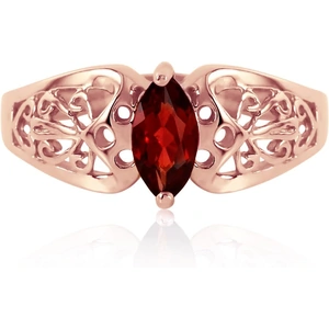 QP Jewellers Garnet Filigree Ring 0.2ct in 9ct Rose Gold
