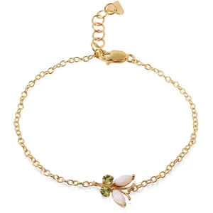 QP Jewellers Opal & Peridot Adjustable Butterfly Bracelet in 9ct Gold