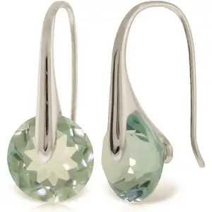 QP Jewellers Blue Topaz Drop Earrings 16.5ctw in 9ct White Gold