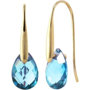 QP Jewellers Blue Topaz Briolette Drop Earrings 6ctw in 9ct Gold