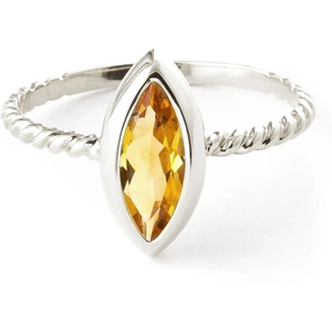 QP Jewellers Marquise Cut Citrine Ring 1.7ct in 9ct White Gold