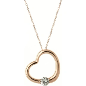 QP Jewellers Round Brilliant Cut Diamond Pendant Necklace 0.25ct in 9ct Rose Gold