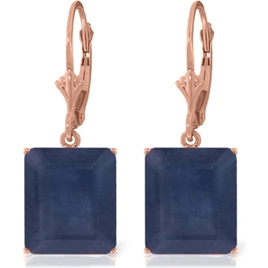 QP Jewellers Sapphire Drop Earrings 14ctw in 9ct Rose Gold