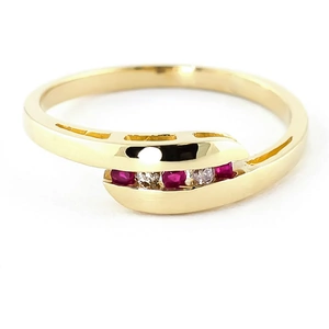 QP Jewellers Ruby & Diamond Precision Set Channel Set Ring in 18ct Gold