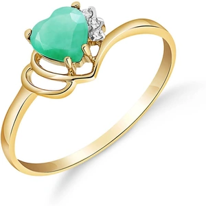 QP Jewellers Emerald & Diamond Devotion Ring in 18ct Gold