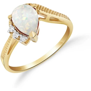 QP Jewellers Opal & Diamond Belle Ring in 18ct Gold