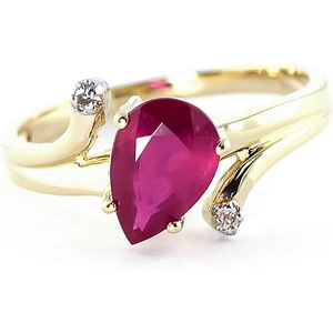 QP Jewellers Ruby & Diamond Flank Ring in 18ct Gold