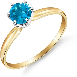 QP Jewellers Blue Topaz Crown Solitaire Ring 0.65ct in 18ct Gold