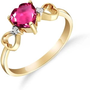 QP Jewellers Pink Topaz & Diamond Trinity Ring in 18ct Gold