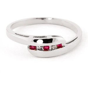 QP Jewellers Ruby & Diamond Precision Set Channel Set Ring in 18ct White Gold