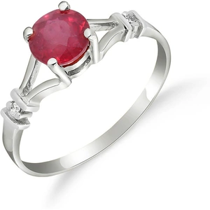 QP Jewellers Ruby & Diamond Aspire Ring in 18ct White Gold