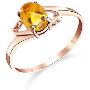 QP Jewellers Citrine Classic Desire Ring 0.9ct in 18ct Rose Gold