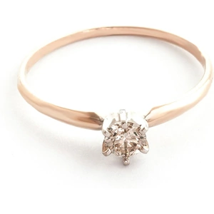 QP Jewellers Diamond Crown Solitaire Ring 0.25ct in 18ct Rose Gold