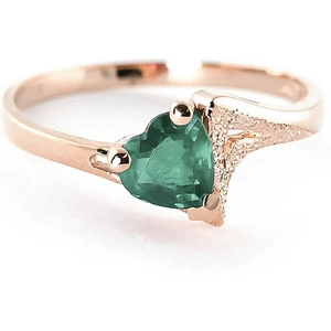 QP Jewellers Emerald Devotion Ring 1ct in 18ct Rose Gold
