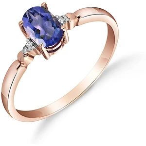 QP Jewellers Tanzanite & Diamond Allure Ring in 18ct Rose Gold