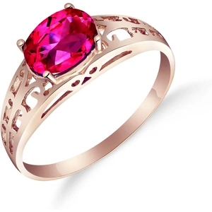 QP Jewellers Pink Topaz Catalan Filigree Ring 1.15ct in 18ct Rose Gold