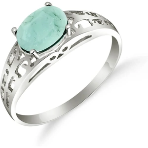 QP Jewellers Emerald Catalan Filigree Ring 1.15ct in Sterling Silver