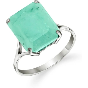 QP Jewellers Emerald Auroral Ring 5.5ct in Sterling Silver